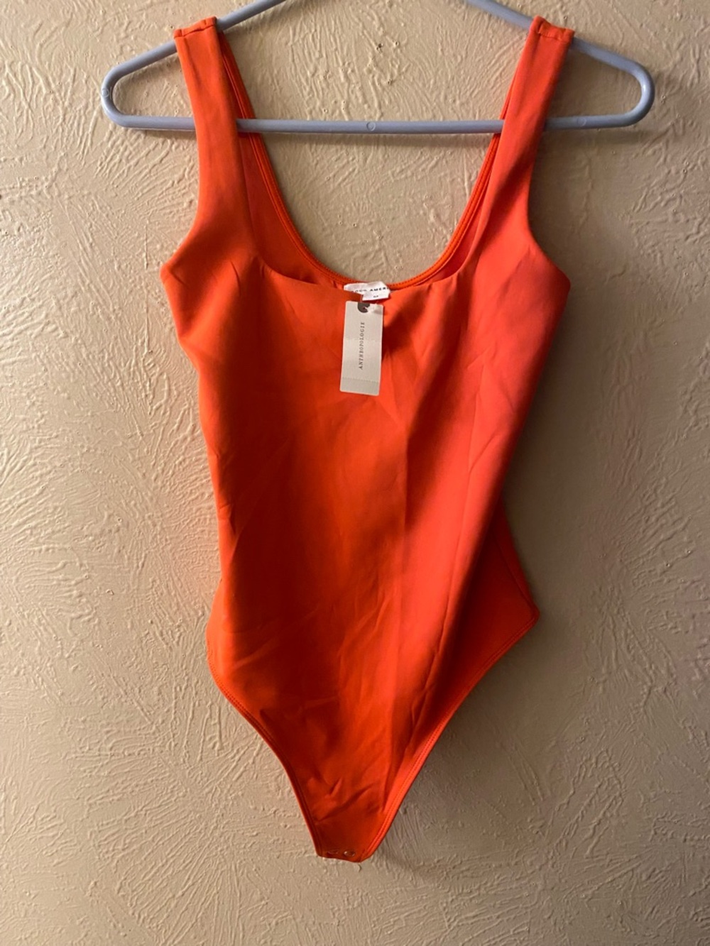 Good American Scuba Orange bodysuit Tank Top-NWT